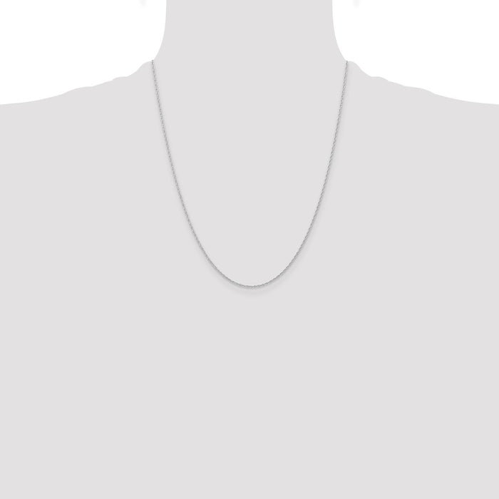 High-Quality 22-Inch 14K White Gold .95mm Cable Rope Chain - Stylish Value!-4