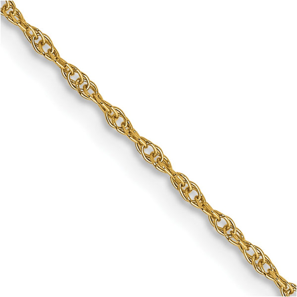 14K Gold 14-Inch .95mm Cable Rope Chain