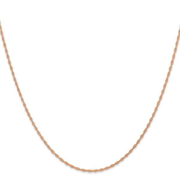 14K Rose Gold 16-Inch Cable Rope Chain - 1.15mm