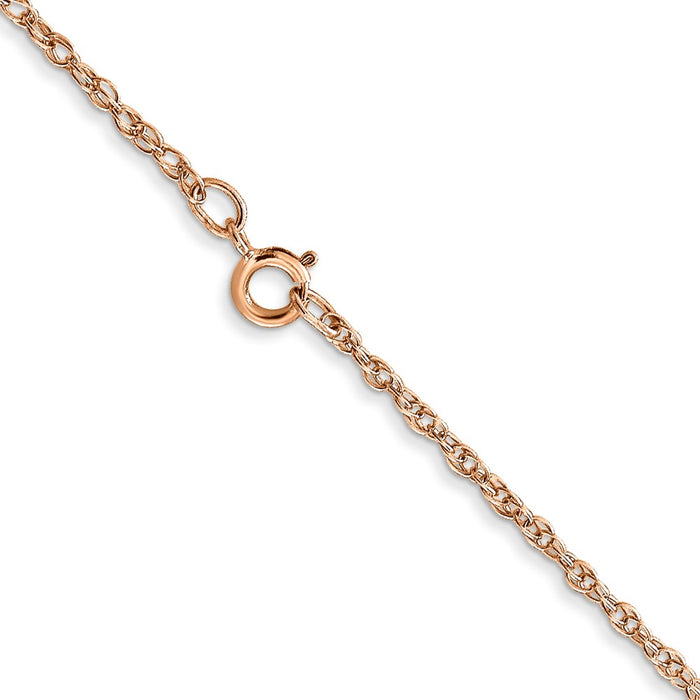 Shop Exclusive 14K Rose Gold 16-Inch Cable Rope Chain - Stylish 1.15mm Luxury-3
