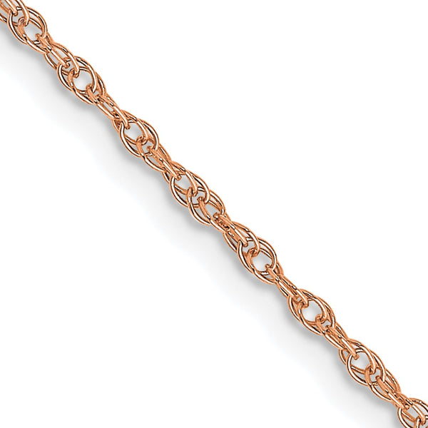 14K Rose Gold 24-Inch Cable Rope Chain - 1.15mm