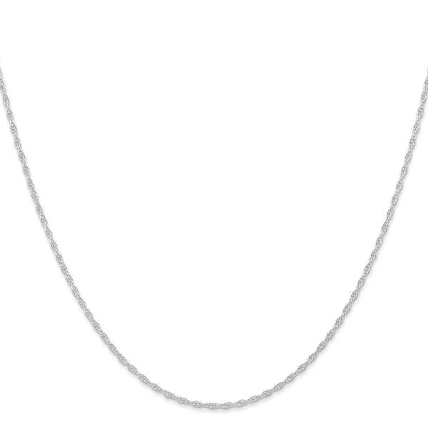 14K White Gold 16-Inch Cable Rope Chain