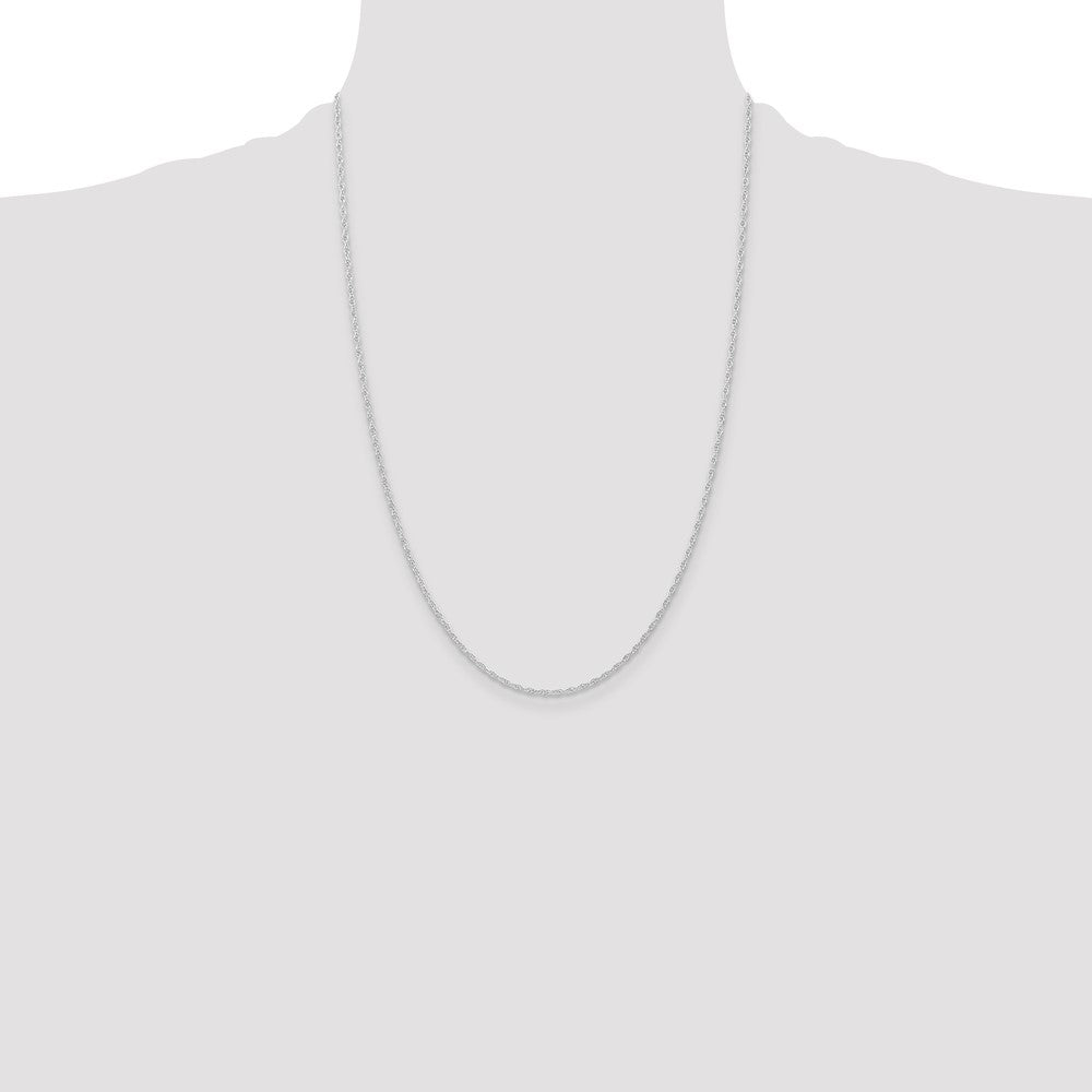 High-Quality 24-Inch 14K White Gold Cable Rope Chain - Stylish & Affordable!