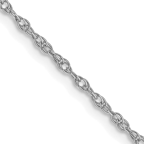 14K White Gold 20-Inch 1.15mm Cable Rope Chain