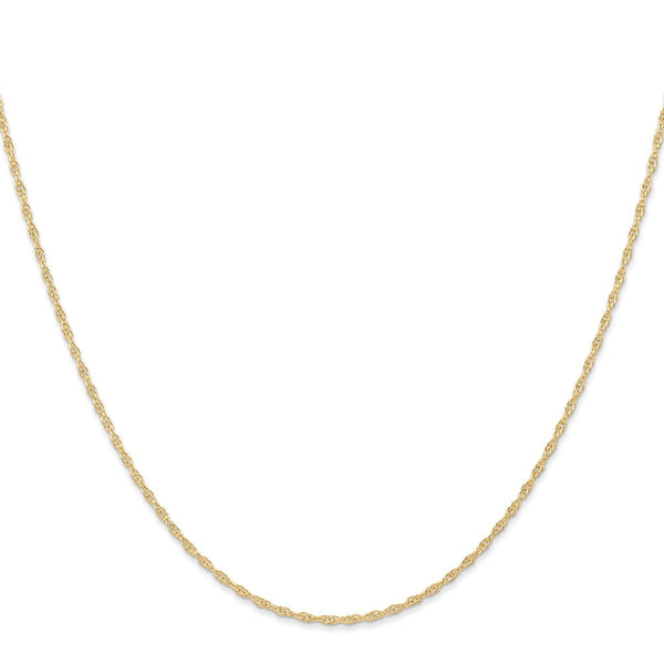 14K Gold 16-Inch Cable Rope Chain, 1.15mm
