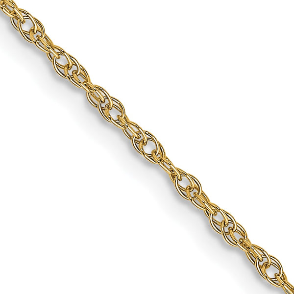 14K Gold 16-Inch Cable Rope Chain, 1.15mm
