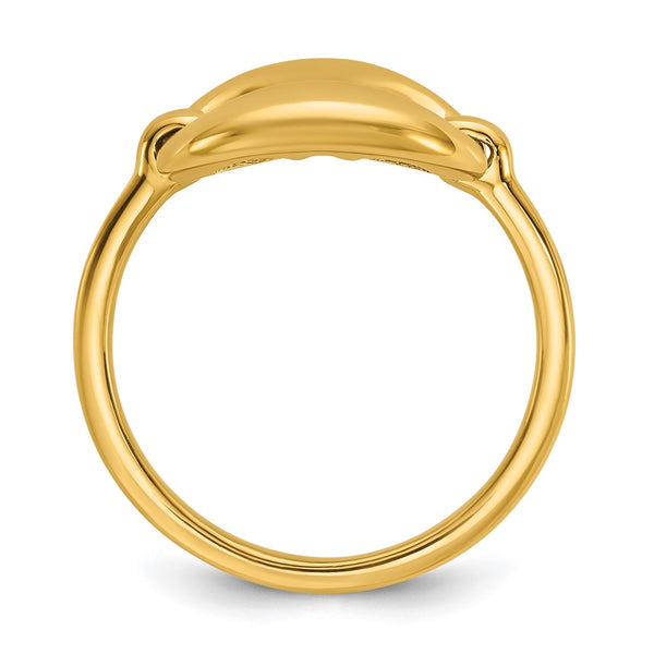 14K Gold 11.3mm Mariner Link Band Ring