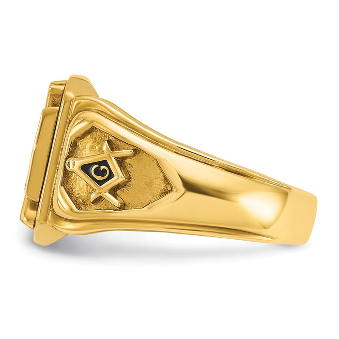 Buy Exclusive 10k Men's Knights Templar Masonic Ring | Stylish Multi-Color Enamel-3