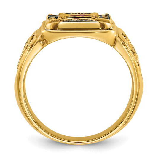 Buy Exclusive 14K Gold Men's Knights Templar Masonic Ring - Stylish Design