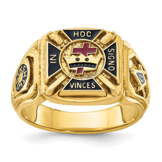 Buy Exclusive 14K Gold Men's Knights Templar Masonic Ring - Stylish Design