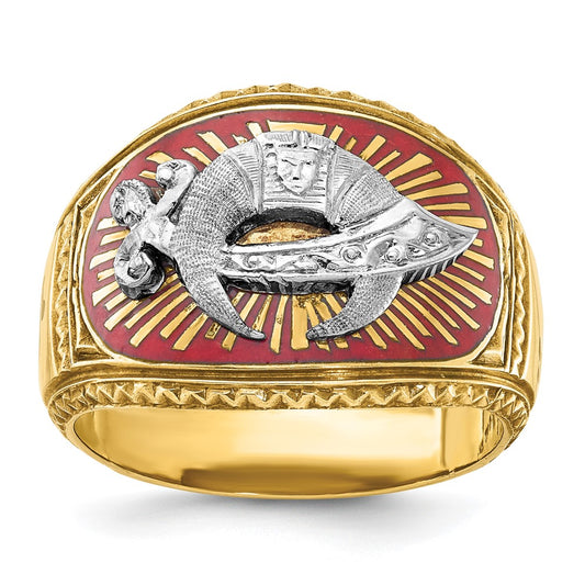 Shop Exclusive 10K Two-Tone Masonic Shriner's Ring | Stylish Men's Jewelry