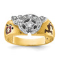 Shop Exclusive 14K Two-Tone Men's Masonic Ring | Stylish Diamond Accents-1