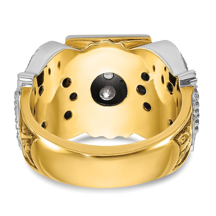 Buy Exclusive 14K Two-Tone Men's Masonic Ring with Diamond - Stylish & Affordable-5