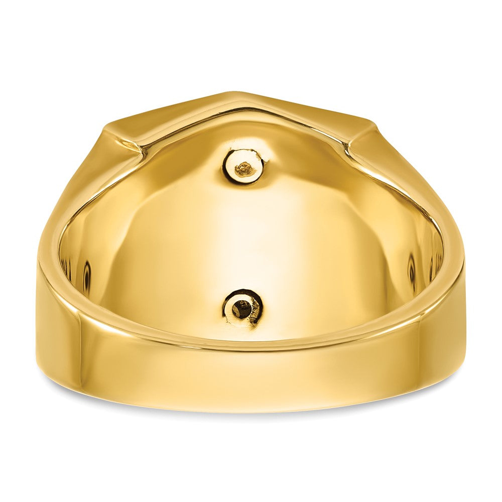 Order the Exclusive 10k Two-Tone Men's Masonic Ring | Stylish Sun Ray Design
