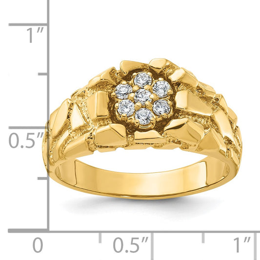 Shop Exclusive 10K IBGoodman Men's Cluster Diamond Nugget Ring - Stylish Value!