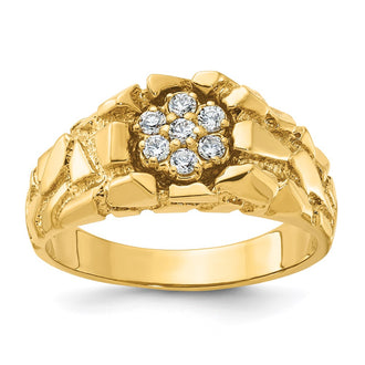 Shop Exclusive 10K IBGoodman Men's Cluster Diamond Nugget Ring - Stylish Value!