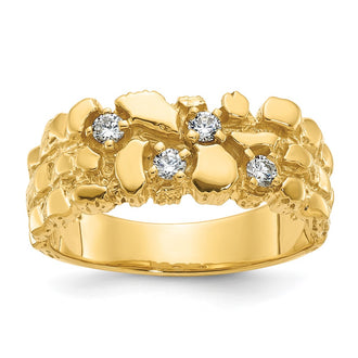 Buy 10K Gold Men's Diamond Nugget Ring - Stylish Design, Affordable Luxury