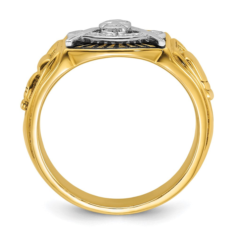 Shop Exclusive 14K Gold Two-Tone Masonic Ring - Stylish Past Master Design
