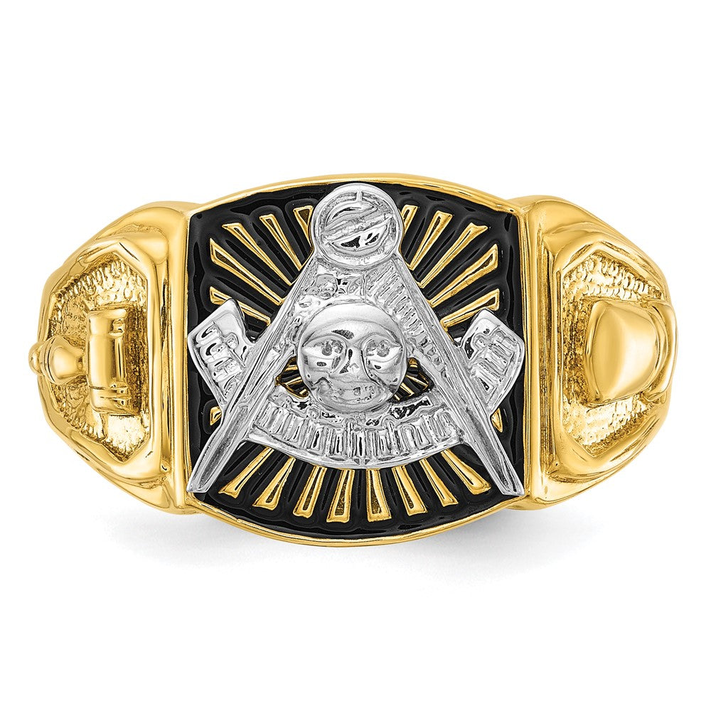 Shop Exclusive 14K Gold Two-Tone Masonic Ring - Stylish Past Master Design