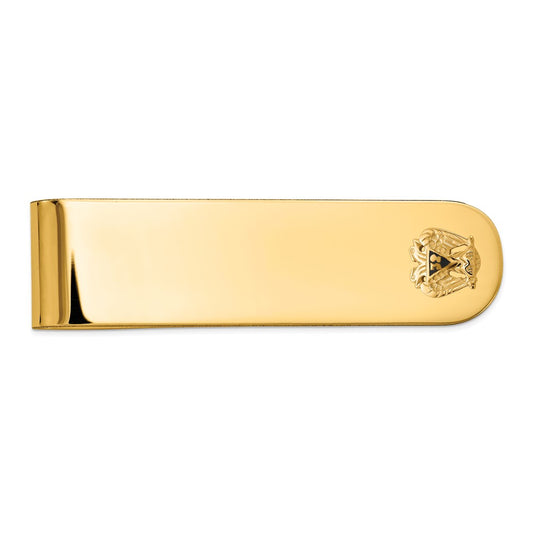 Buy Stylish 14K Men's Masonic Money Clip - Polished & Textured, 32 Design