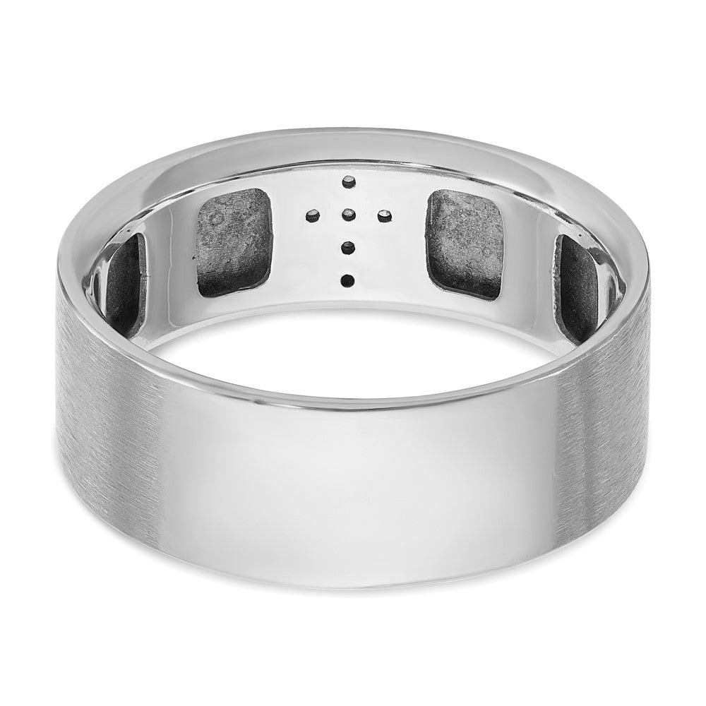Shop High-Quality Men's 14K White Gold Cross Ring with 1/20 Carat Diamond