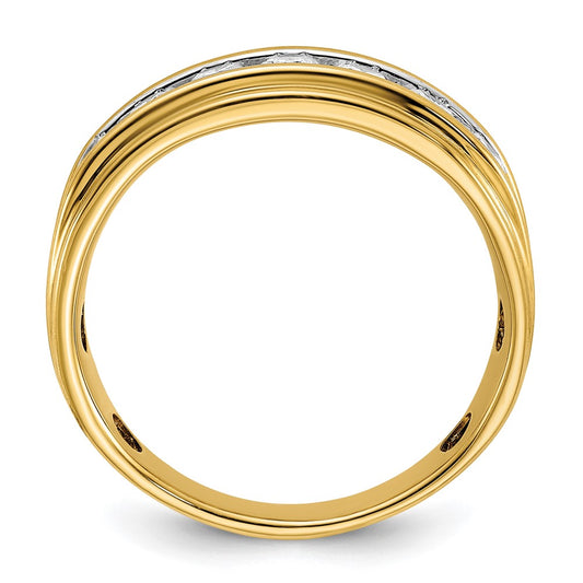 Buy Exclusive 14K Gold Men's Polished Diamond Ring - 7/8 Carat Luxury Value