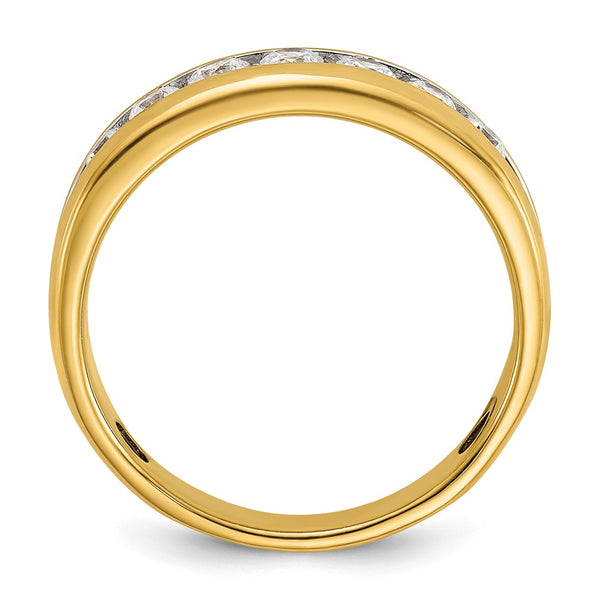 14K White Gold Men's Ring with 1/2 Carat Diamonds