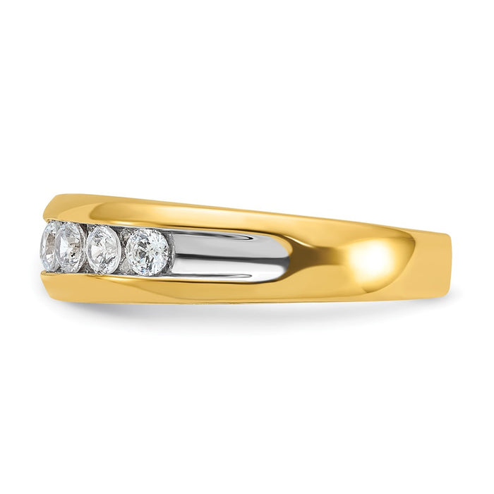 Buy Exclusive 14K White Gold Men's Ring with 1/2 Carat Diamonds - Stylish Value!-4