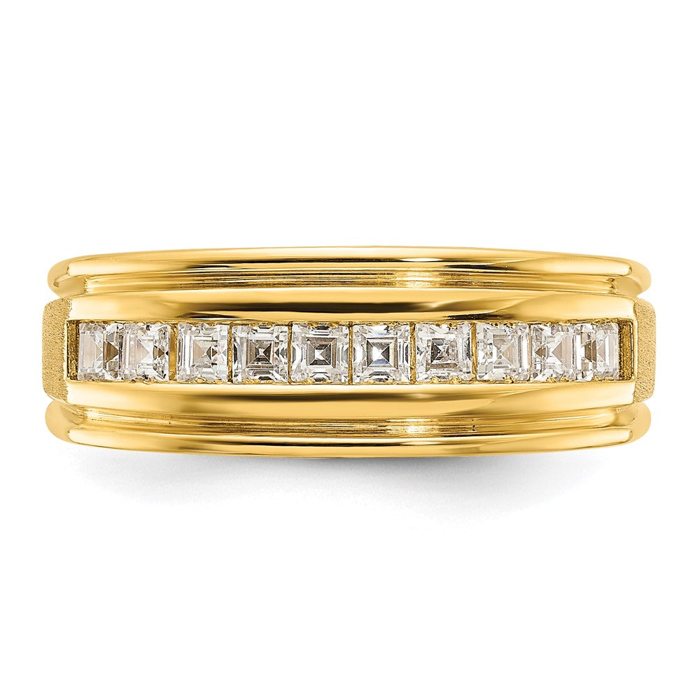 Buy High-Quality 14K Gold Men's Diamond Ring, 10-Stone 1/2 Carat, Stylish Design