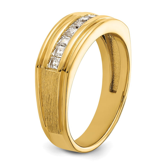 Buy High-Quality 14K Gold Men's Diamond Ring, 10-Stone 1/2 Carat, Stylish Design-7