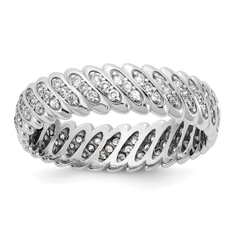 Shop Stylish 14K White Gold Polished Diamond Band Ring - Size 12, Luxury Value