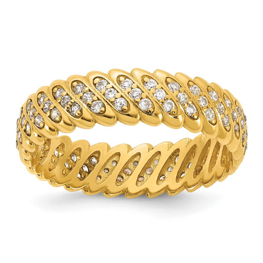 Order Stylish 14K Yellow Gold Polished Diamond Band Ring - Size 12, Luxury Value