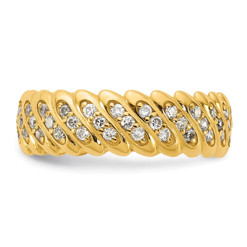 Buy Stylish 14K Yellow Gold Diamond Band Ring - Size 6, Affordable Luxury!