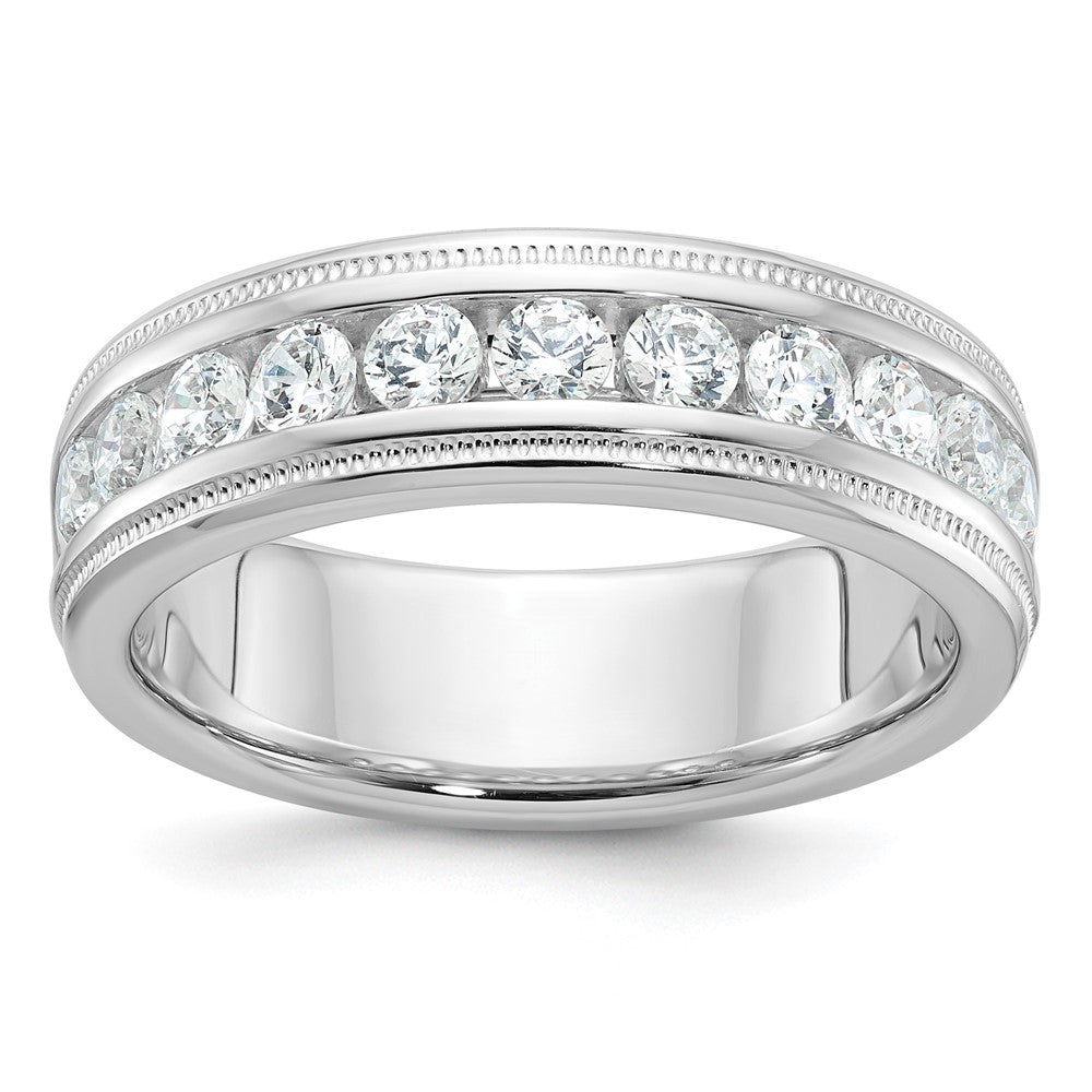 Buy Exclusive 14K White Gold Men's Ring - 1 Carat AA Diamonds, Stylish Milgrain