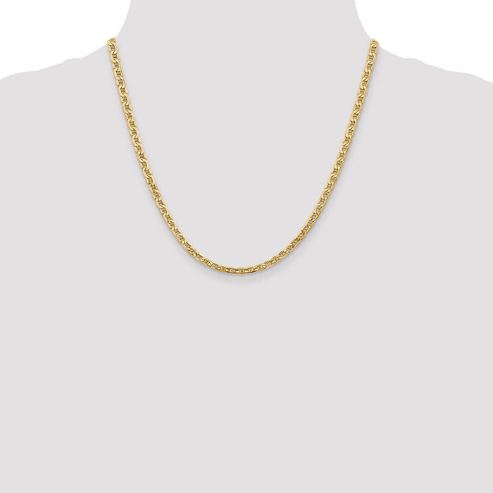 Shop Stylish 14K Gold 20-Inch 4mm Semi-Solid Anchor Chain - Luxury Value-4