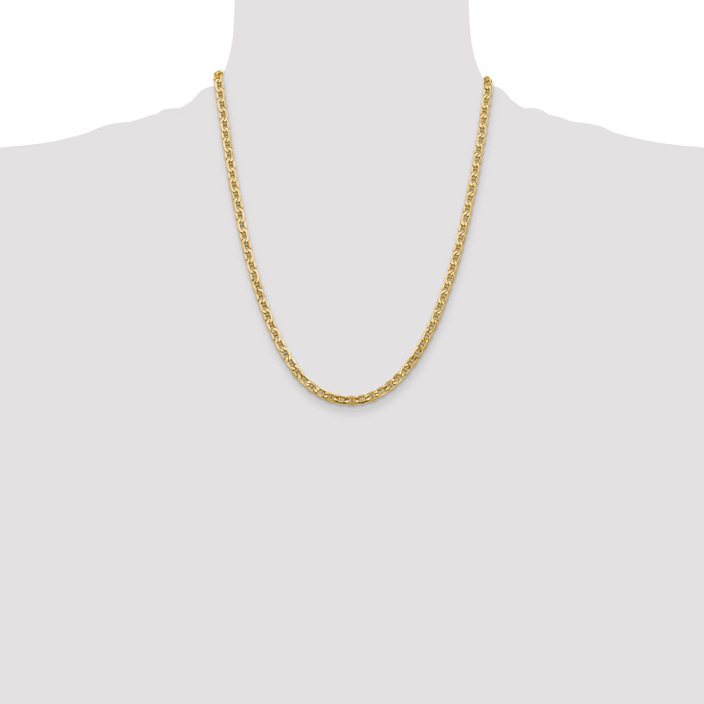 Exclusive 14K Gold 22-Inch 4mm Anchor Chain - Stylish Lobster Clasp