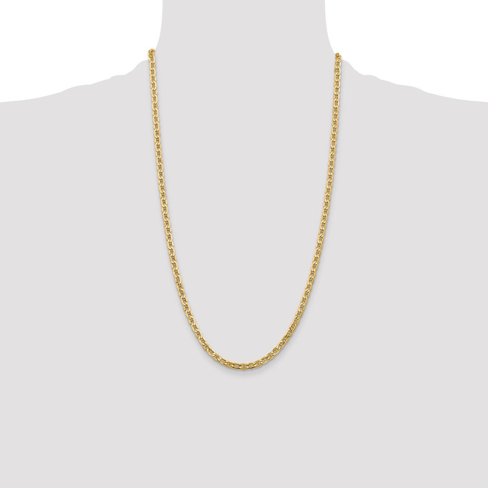 High-Quality 14K Gold 26-Inch 4mm Anchor Chain - Stylish & Affordable Luxury
