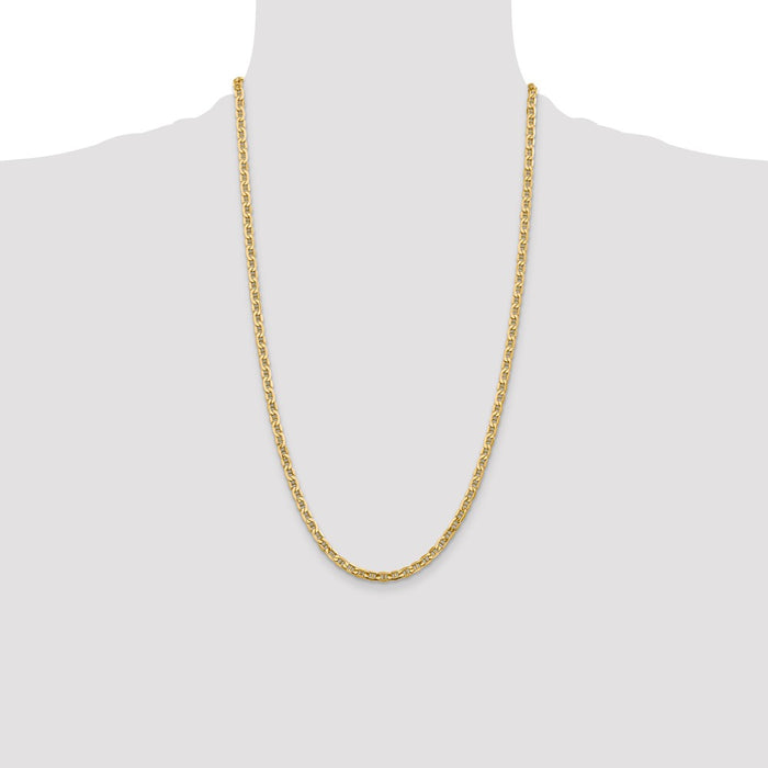 High-Quality 14K Gold 26-Inch 4mm Anchor Chain - Stylish & Affordable Luxury-4