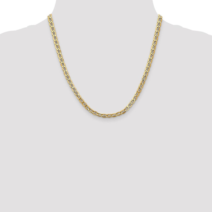Buy Exclusive 14K Gold 20-Inch 4.75mm Semi-Solid Anchor Chain - Stylish Value!-4