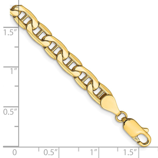 14K Gold Anchor Bracelet - 5.5mm Links