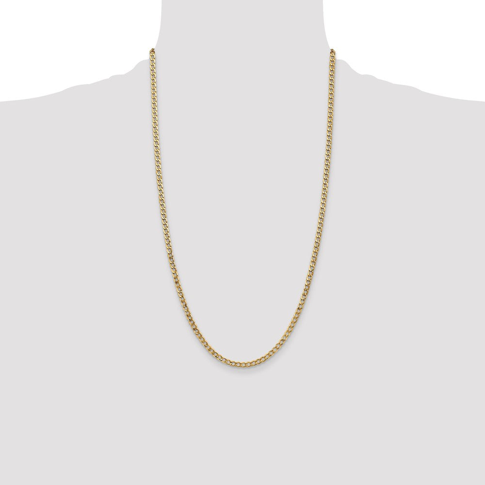 Buy Exclusive 14K Gold 26-Inch Curb Chain - 3.35mm Links, Stylish Value!