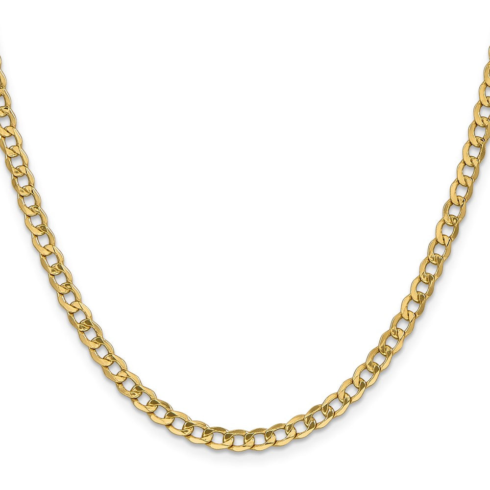 Exclusive 14K Gold 26-Inch Semi-Solid Curb Chain - Stylish & Durable