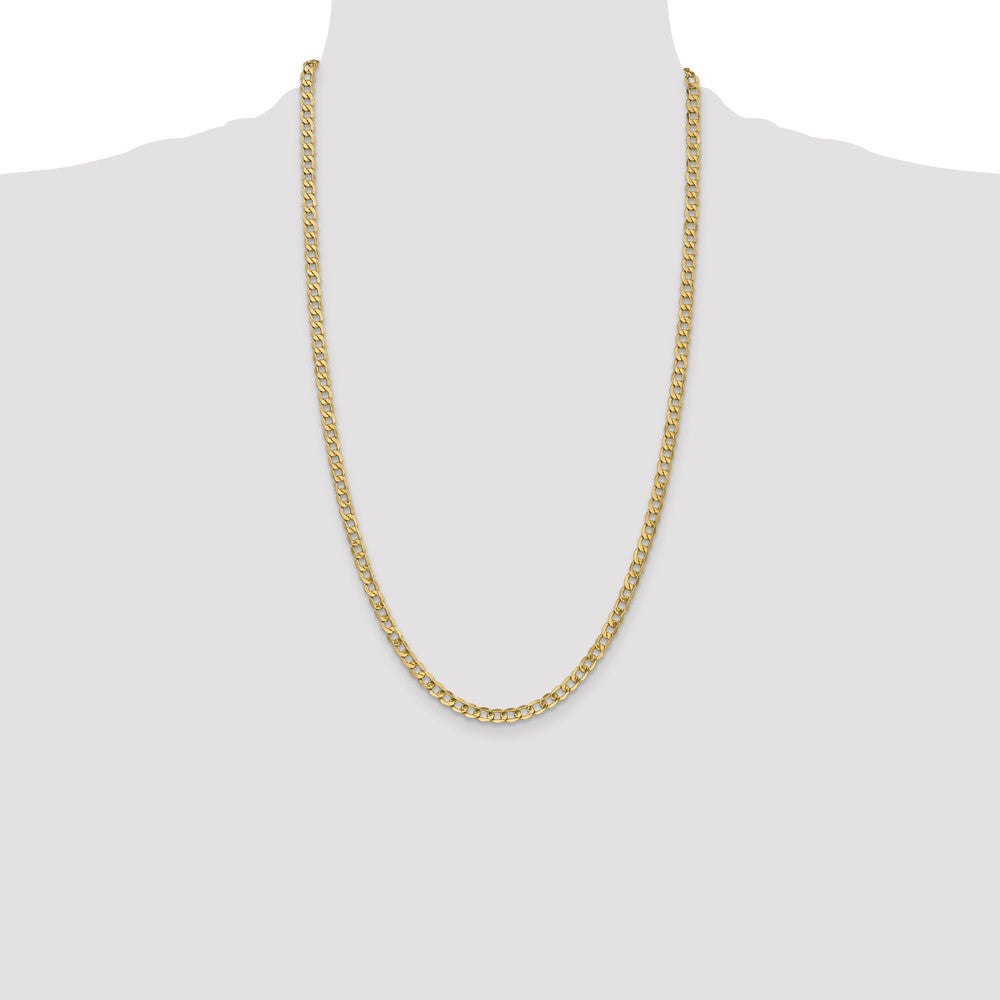Exclusive 14K Gold 26-Inch Semi-Solid Curb Chain - Stylish & Durable