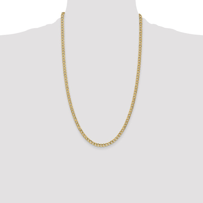Exclusive 14K Gold 26-Inch Semi-Solid Curb Chain - Stylish & Durable-4