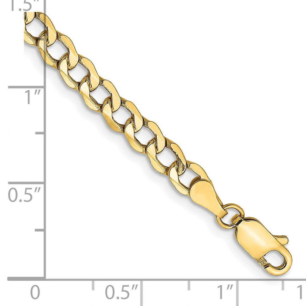 High-Quality 14K Gold 10-Inch 4.3mm Curb Anklet - Affordable Luxury!