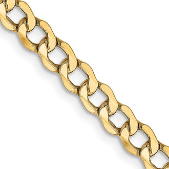 Shop 14K Gold 16-Inch 4.3mm Semi-Solid Curb Chain - Stylish Luxury Accessory