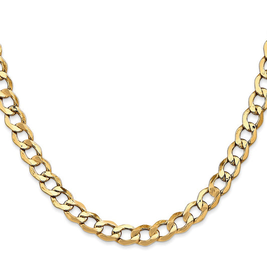 Shop Stylish 14K Gold 18-Inch Curb Chain - 6.5mm Links, Luxury Quality