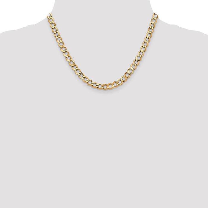 Shop Stylish 14K Gold 18-Inch Curb Chain - 6.5mm Links, Luxury Quality-4