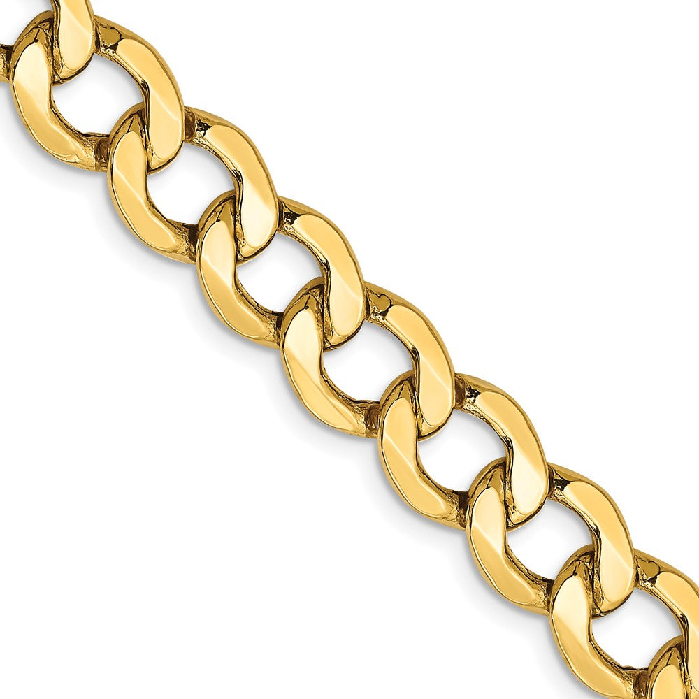 Shop 14K Gold 20-Inch 9mm Semi-Solid Curb Chain - Stylish & Luxury Jewelry