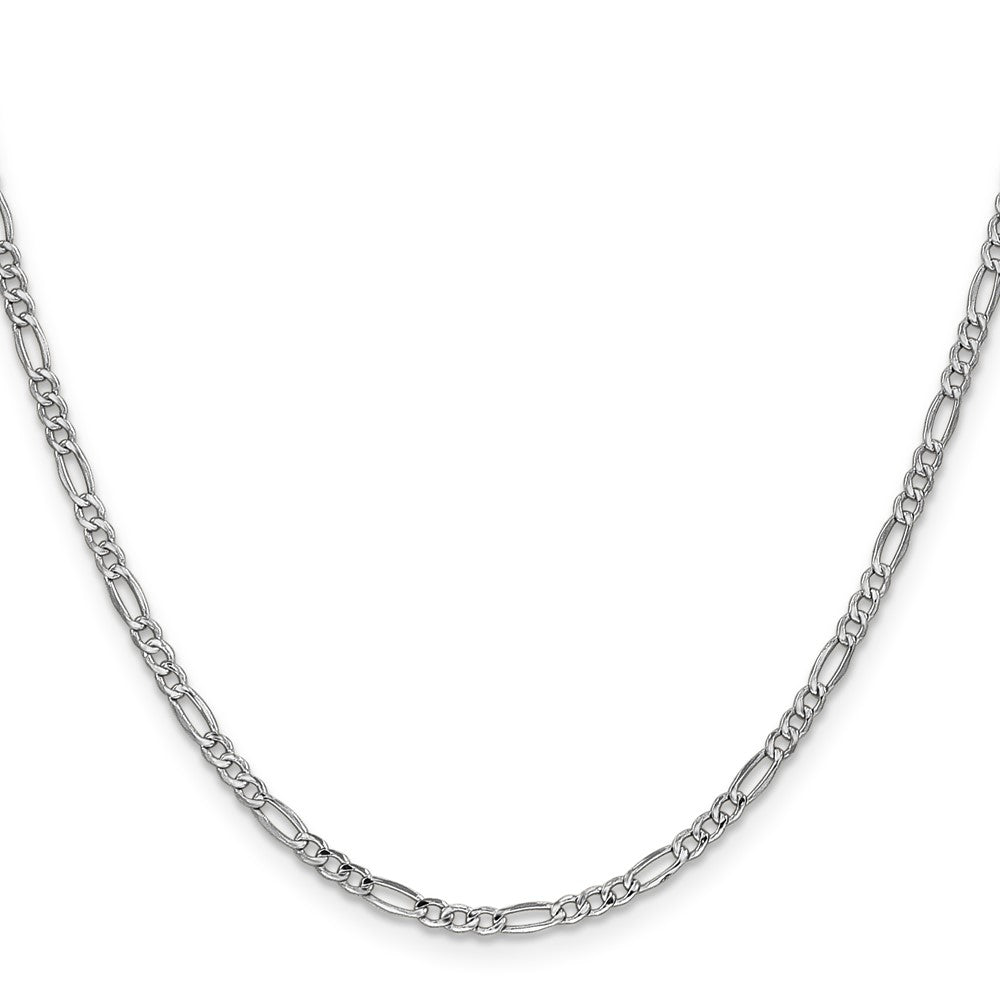 Order a Stylish 14K White Gold 20-Inch Figaro Chain - 2.5mm, Lobster Clasp